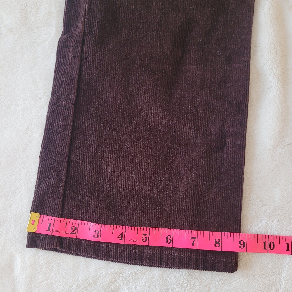Levi's Middy Ankle Bootcut Chocolate Brown Corduroy Denim Trousers Pants W27 L27 - Picture 5 of 13